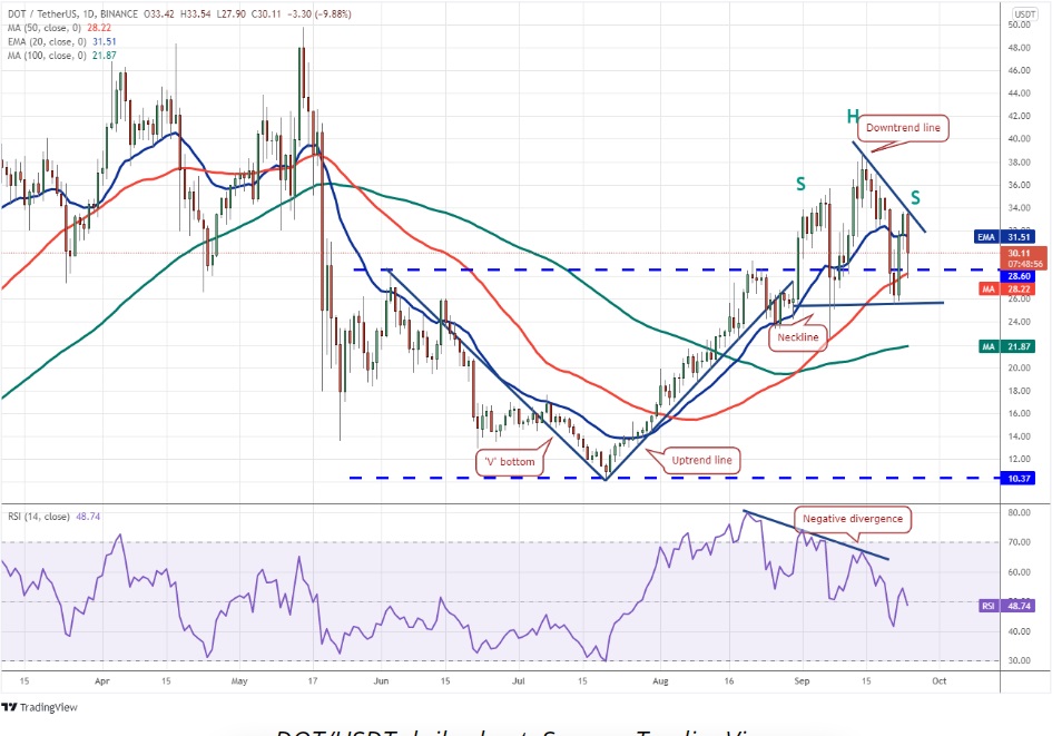 Fiyat Analizi: BTC, DOT ve 8 altcoin