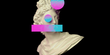 colorful 3d shapes vaporwave style scaled